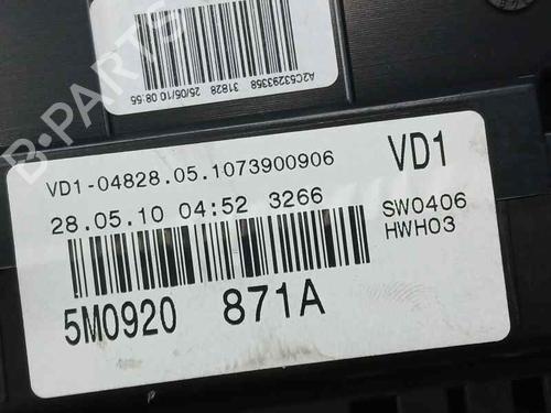 Instrument cluster VW GOLF PLUS V (5M1, 521)  | BP20854171C47 
