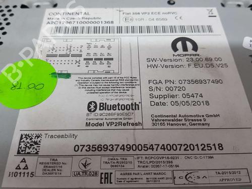 Radio FIAT TIPO Saloon (356_, 357_)  | BP17621993E6