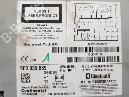 Electronic module SEAT LEON (5F1)  | BP11114954M83 