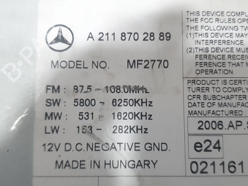 Radio MERCEDES-BENZ E-CLASS (W211) E 280 (211.054) | BP34280136E6 - Image 4
