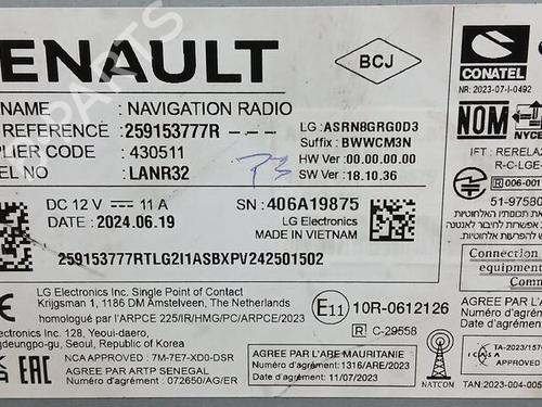 Radio RENAULT CAPTUR II (HF_)  | BP26640094E6 