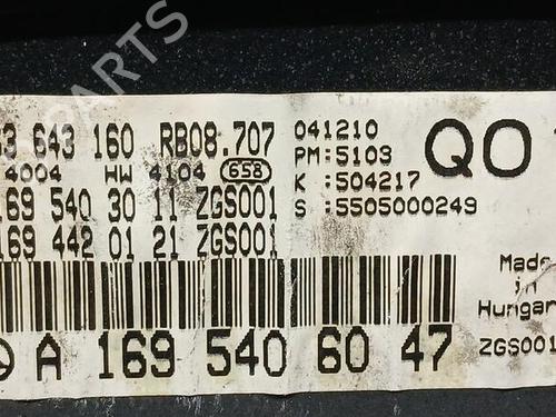 Instrument cluster MERCEDES-BENZ A-CLASS (W169)  | BP26722265C47 