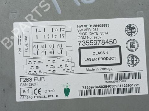 Radio FIAT DOBLO Bus (263_) 1.6 D Multijet (263AXH1A, 263AXL11, 263AXH1B) | BP13583637E6 