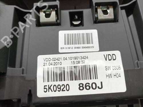Instrument cluster VW GOLF VI (5K1)  | BP9812241C47 