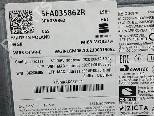 Radio CUPRA FORMENTOR (KM7, KMP) 2.0 TSI 4Drive | BP32473919E6