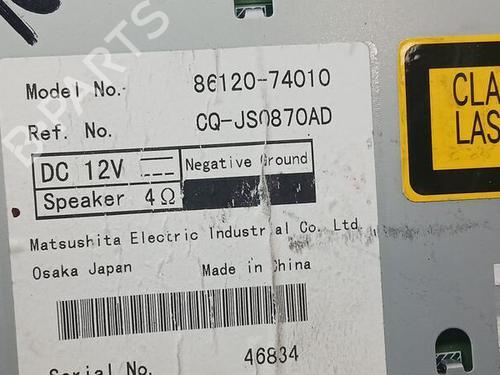 Radio TOYOTA IQ (_J1_)  | BP22643781E6 