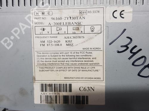 Radio HYUNDAI ix35 (LM, EL, ELH)  | BP8149735E6 