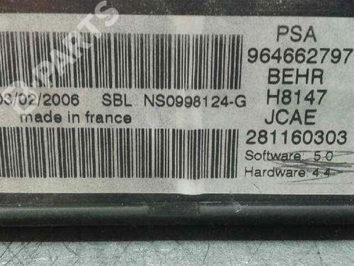 Climate control PEUGEOT 307 (3A/C)  | BP5543053I5 