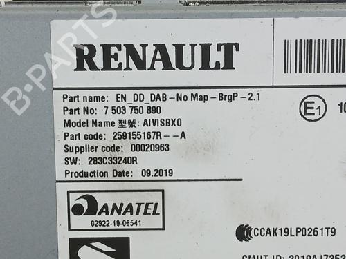 Radio RENAULT CLIO V (B7_) 1.0 TCe 100 (B7MT) | BP39621310E6 - Image 3