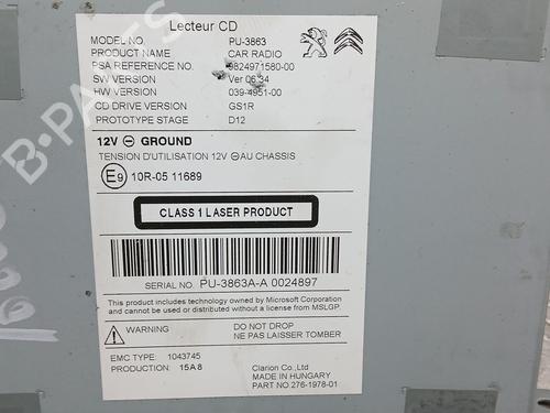 Radio CITROËN DS5 2.0 BlueHDi 150 | BP30906394E6