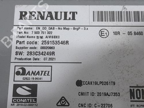 Radio RENAULT CLIO V (B7_)  | BP30911681E6  - Image 5