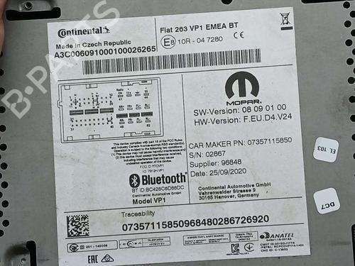 Radio FIAT DOBLO Cargo (263_)  | BP19310284E6 