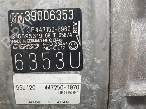 AC compressor OPEL CORSA E (X15) 1.4 (08, 68) | BP39406512M34 - Image 2