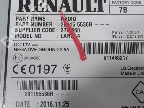 Radio RENAULT MEGANE IV Hatchback (B9A/M/N_) 1.2 TCe 130 (B9MR) | BP30911680E6 