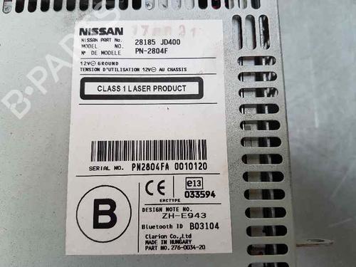 Radio NISSAN QASHQAI / QASHQAI +2 I (J10, NJ10, JJ10E)  | BP3722041E6 