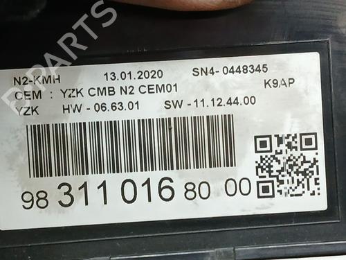 Instrument cluster PEUGEOT PARTNER Box Body/MPV (K9) 1.5 BlueHDi 100 | BP30683907C47