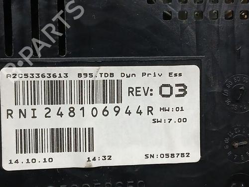 Instrument cluster RENAULT MEGANE III Hatchback (BZ0/1_, B3_)  | BP20856187C47 