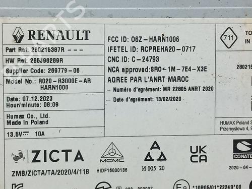 Radio RENAULT KANGOO III Box Body/MPV 1.5 Blue dCi 95 (FJAB) | BP26639994E6 