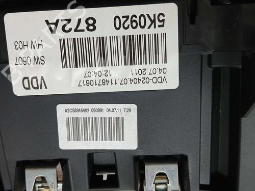 Instrument cluster VW GOLF VI (5K1)  | BP19266793C47 