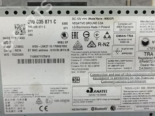 Electronic module SKODA SUPERB III (3V3) 2.0 TDI | BP10280107M83