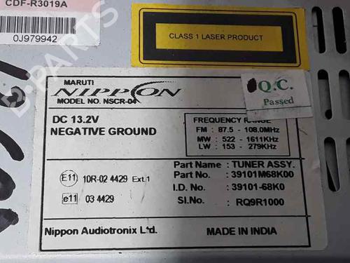 Radio SUZUKI ALTO VII (GF) 1.0 (AMF310, GFC31S) | BP5873701E6 