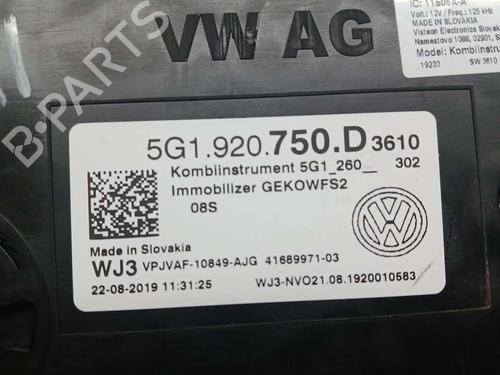 Instrument cluster VW GOLF VII (5G1, BQ1, BE1, BE2)  | BP13752157C47 