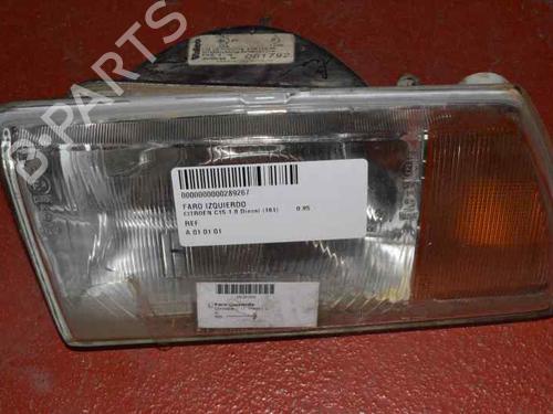 Used Left headlight CITROËN C15 Box Body/MPV (VD_) 1.8 D (60 hp) 1168631