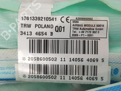 Right curtain airbag MERCEDES-BENZ C-CLASS (W205) C 220 BlueTEC / d (205.002, 205.004) | BP11964648C12 