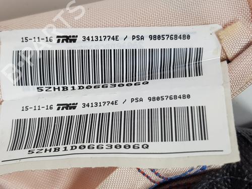 Left curtain airbag PEUGEOT 308 II (LB_, LP_, LW_, LH_, L3_)  | BP29011051C11 