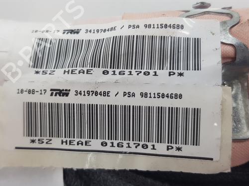 Left curtain airbag PEUGEOT 3008 II SUV (MC_, MR_, MJ_, M4_) 1.6 BlueHDi 120 | BP29729530C11