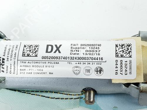 Right curtain airbag FIAT 500 (312_) 1.2 (312AXA1A) | BP22611086C12 
