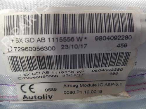 Right curtain airbag PEUGEOT 208 I (CA_, CC_) 1.6 HDi / BlueHDi 75 | BP17043267C12 