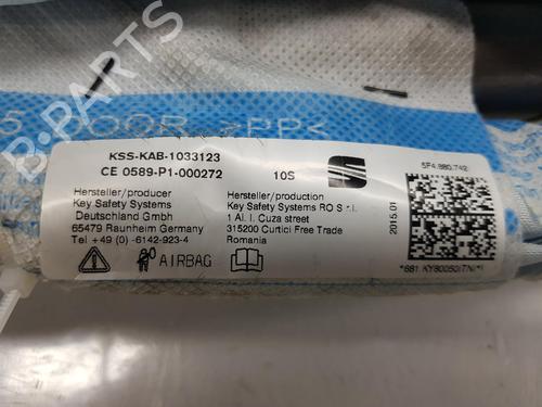Right curtain airbag SEAT LEON ST (5F8) 1.6 TDI | BP3653936C12 