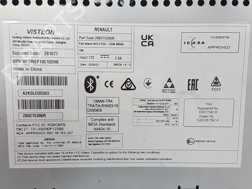Radio RENAULT MASTER III Van (FV) 2.3 dCi 135 FWD (FV0N, FV08, FV06, FV00, FV1S) | BP38727695E6 - Image 3