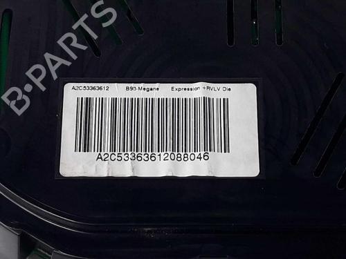 Instrument cluster RENAULT MEGANE III Hatchback (BZ0/1_, B3_) 1.5 dCi (BZ09, BZ0D, BZ1W, BZ29, BZ14) | BP3381584C47 