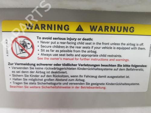 Left sun visor MERCEDES-BENZ M-CLASS (W163) ML 270 CDI (163.113) | BP13880665I1 