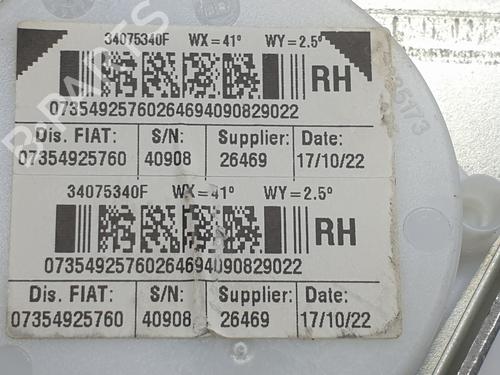 Rear right seatbelt FIAT 500 (312_) 1.0 Mild Hybrid (312AYD1B) | BP22221334I28 