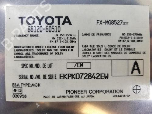 Radio TOYOTA LAND CRUISER PRADO (_J12_) 3.0 D-4D (KDJ120, KDJ125) | BP8252944E6 
