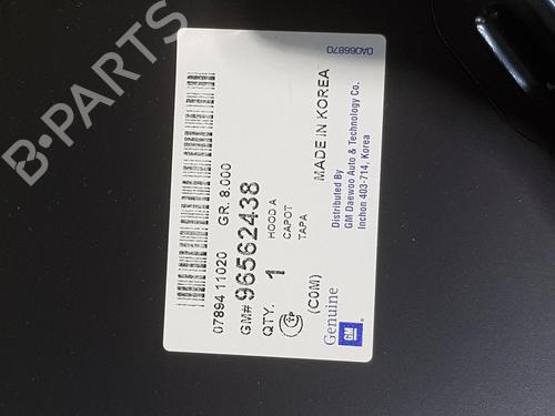 Hood DAEWOO MATIZ (M100, M150) 1.0 | BP16378371C1 