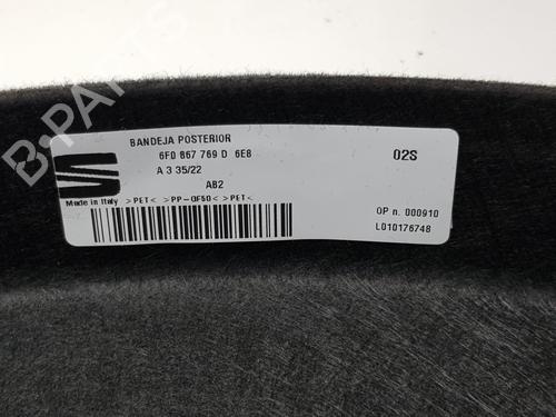 Rear parcel shelf SEAT IBIZA V (KJ1, KJG) 1.0 TSI | BP12934498C85 