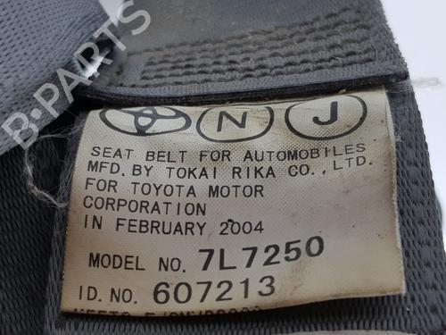 Rear right seatbelt TOYOTA PRIUS Liftback (_W2_) 1.5 Hybrid (NHW20_, NHW20R) | BP25672051I28 