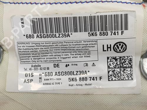 Left curtain airbag VW GOLF VI (5K1) 2.0 TDI | BP8409758C11 