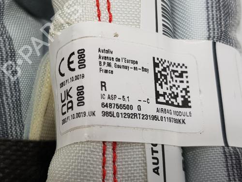 Right curtain airbag DACIA SANDERO III  | BP27302492C12 