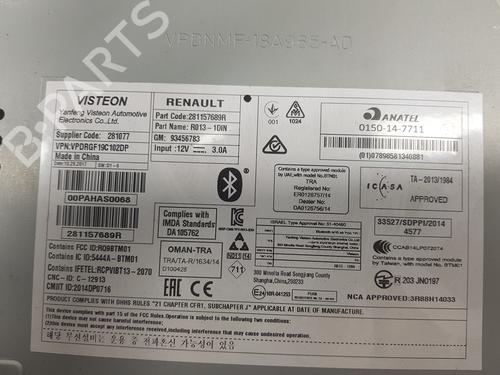 Radio RENAULT TRAFIC III Bus (JG_) 1.6 dCi 125 (JGMH) | BP10366771E6 
