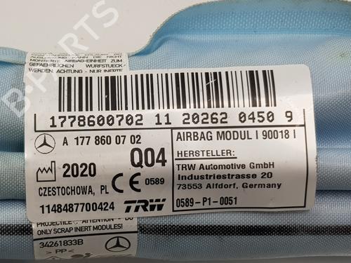 Left curtain airbag MERCEDES-BENZ A-CLASS (W177) A 200 d (177.012) | BP29728901C11 