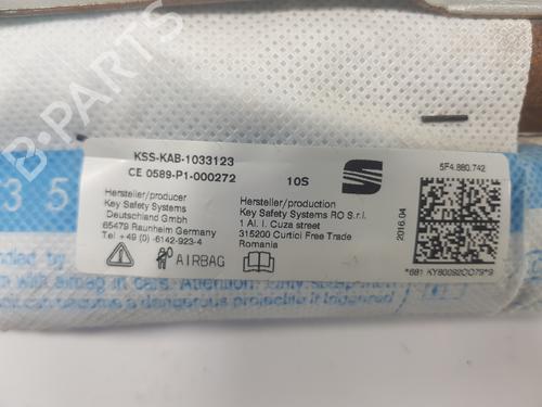 Right curtain airbag SEAT LEON (5F1) 1.2 TSI | BP26385378C12 