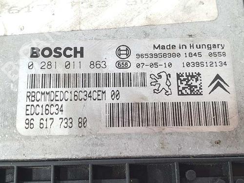 Engine control unit (ECU) PEUGEOT 307 (3A/C) 1.6 HDi | BP7166477M57 