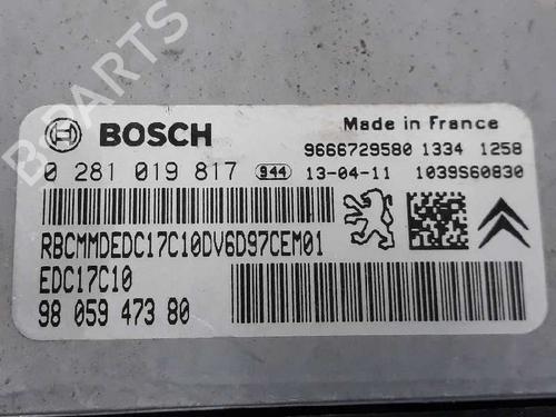 Engine control unit (ECU) CITROËN BERLINGO MULTISPACE (B9) 1.6 HDi 110 | BP5314079M57 