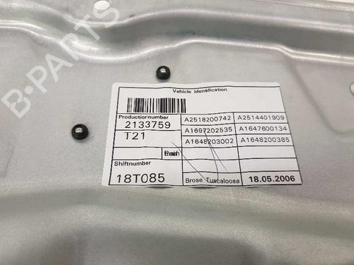 Front left window mechanism MERCEDES-BENZ M-CLASS (W164) ML 280 CDI 4-matic (164.120) | BP6580222C22 
