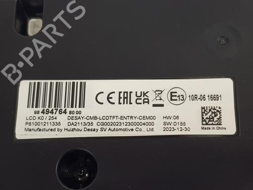 Instrument cluster CITROËN JUMPY III Van (V_)  | BP32072935C47 